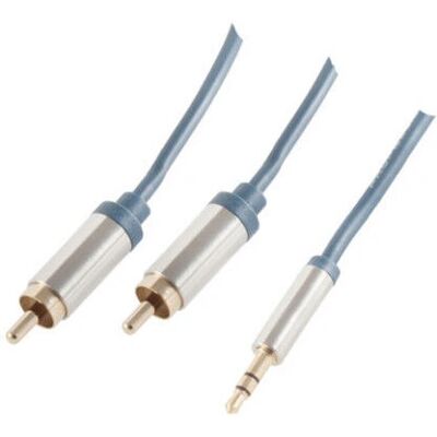 Shiverpeaks SP-PROFESSIONAL Audiokabel - 3,5mm, 2 x RCA, Blau Shiverpeaks SP-PROFESSIONAL Audiokabel - 3,5mm, 2 x RCA, Blau