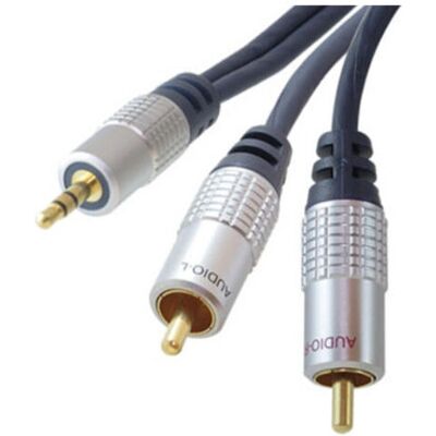Shiverpeaks Professionelles Audiokabel - 1,5m - Blau - 3,5mm zu RCA Shiverpeaks Professionelles Audiokabel - 1,5m - Blau - 3,5mm zu RCA