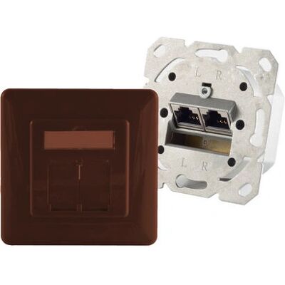 Prise Réseau Shiverpeaks BS74280-BR - RJ-45, Catégorie 6a, Métal, Design Double Prise Réseau Shiverpeaks BS74280-BR - RJ-45, Catégorie 6a, Métal, Design Double