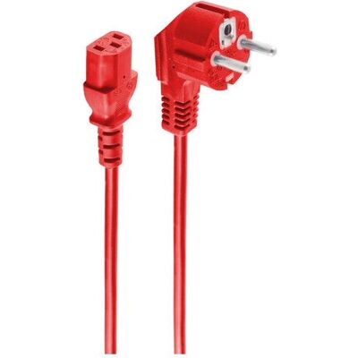 Cable de alimentación Shiverpeaks - 3m Rojo con CEE7/7 y C13 Cable de alimentación Shiverpeaks - 3m Rojo con CEE7/7 y C13