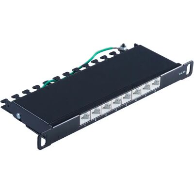 Shiverpeaks BS08-67050 Patch Panel - 8 Anschlüsse, 0,5U, Schwarz Shiverpeaks BS08-67050 Patch Panel - 8 Anschlüsse, 0,5U, Schwarz