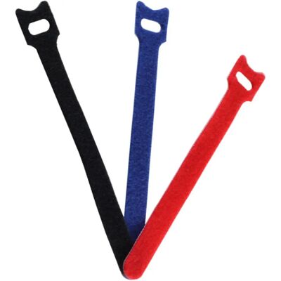 Shiverpeaks Basic-S Klett-Kabelbinder - Kabelbinder - Schwarz, Blau, Rot Shiverpeaks Basic-S Klett-Kabelbinder - Kabelbinder - Schwarz, Blau, Rot