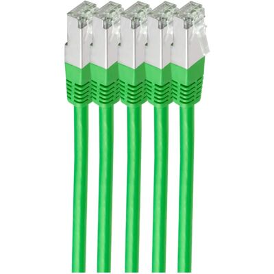 Shiverpeaks BS75711-H0.5G-SET5 Netzwerkkabel Grün 0,5 m Cat6 S/FTP Shiverpeaks BS75711-H0.5G-SET5 Netzwerkkabel Grün 0,5 m Cat6 S/FTP