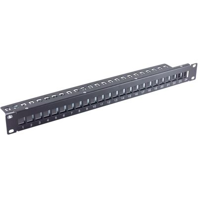 Helos 75066-1 Patch Panel - Rack montierbar - Schwarz - 1U - 24 Ports Helos 75066-1 Patch Panel - Rack montierbar - Schwarz - 1U - 24 Ports