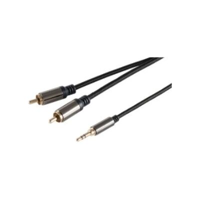Cable de audio Shiverpeaks BS20-32255 - 2,5m, 3,5mm, RCA, Negro Cable de audio Shiverpeaks BS20-32255 - 2,5m, 3,5mm, RCA, Negro