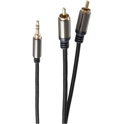 Cable de audio Shiverpeaks BS20-32055 - 5m, 3.5mm, RCA, Negro Cable de audio Shiverpeaks BS20-32055 - 5m, 3.5mm, RCA, Negro