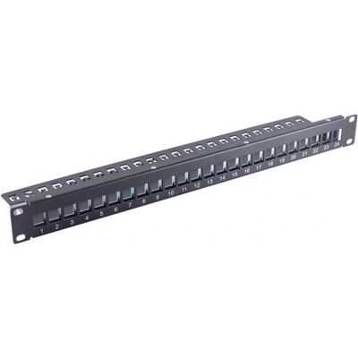 Shiverpeaks BS75066-1 Panneau de brassage - 24 ports 1U Noir - Publicité Shiverpeaks BS75066-1 Panneau de brassage - 24 ports 1U Noir - Publicité