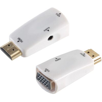 Adaptateur de câble HDMI VGA Shiverpeaks BS10-01001 - Blanc - Publicité Adaptateur de câble HDMI VGA Shiverpeaks BS10-01001 - Blanc - Publicité