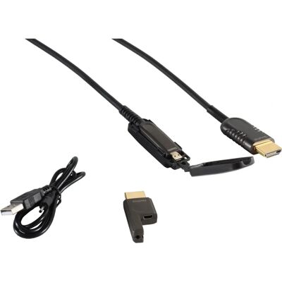 Câble HDMI S-Impuls 50m - Support 4K - Hybride Cuivre/Fibre de Carbone Câble HDMI S-Impuls 50m - Support 4K - Hybride Cuivre/Fibre de Carbone