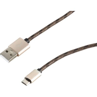 Câble USB S/CONN 14-50082 - 2m - USB 2.0 - Micro-USB B - Marron Câble USB S/CONN 14-50082 - 2m - USB 2.0 - Micro-USB B - Marron