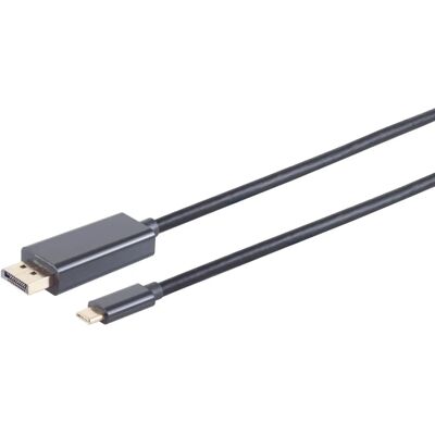 S/CONN 10-60185 1m DisplayPort USB Type-C Schwarz - DisplayPort USB Type-C Kabel S/CONN 10-60185 1m DisplayPort USB Type-C Schwarz - DisplayPort USB Type-C Kabel