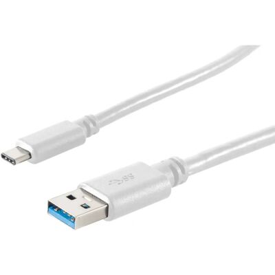 Câble USB S/Conn 13-31026 - 1m - Blanc - USB 3.2 Gen 1 - Publicité Câble USB S/Conn 13-31026 - 1m - Blanc - USB 3.2 Gen 1 - Publicité