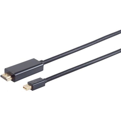 S/CONN 10-53045 Video Kabel Adapter - 3m Mini DisplayPort HDMI Schwarz S/CONN 10-53045 Video Kabel Adapter - 3m Mini DisplayPort HDMI Schwarz