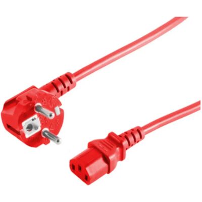 S/CONN 09-05184 Cavo di alimentazione - Cavo rosso, 1,8 m, CEE7/7 a IEC C13 S/CONN 09-05184 Cavo di alimentazione - Cavo rosso, 1,8 m, CEE7/7 a IEC C13