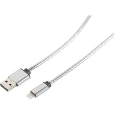 S/CONN 14-13001 Silber Lightning Kabel - Lightning, USB A, 1m S/CONN 14-13001 Silber Lightning Kabel - Lightning, USB A, 1m