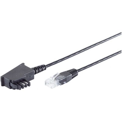 S/CONN 12-09085 Telefonkabel - 15m, Schwarz S/CONN 12-09085 Telefonkabel - 15m, Schwarz