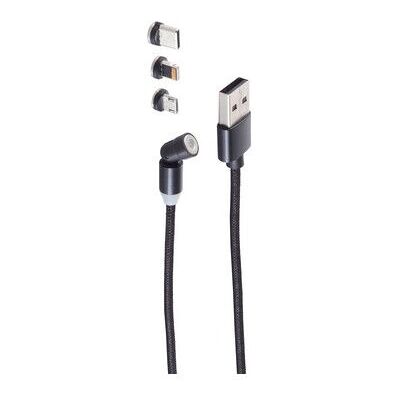 Shiverpeaks -BASIC-S--Universal--USB-A Magnetladekabel, 2 m, schwarz Shiverpeaks -BASIC-S--Universal--USB-A Magnetladekabel, 2 m, schwarz
