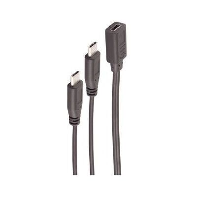 Câble Y USB-C de Shiverpeaks - 0,3m - Noir - Câble USB - Publicité Câble Y USB-C de Shiverpeaks - 0,3m - Noir - Câble USB - Publicité