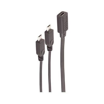 Shiverpeaks USB Y-Kabel - 0,3m, Schwarz, 2x Micro-USB B, USB 2.0 Shiverpeaks USB Y-Kabel - 0,3m, Schwarz, 2x Micro-USB B, USB 2.0