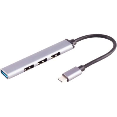 S/CONN 13-50002 Hub USB-C - 5000 Mbit/s - Gris - Publicité S/CONN 13-50002 Hub USB-C - 5000 Mbit/s - Gris - Publicité