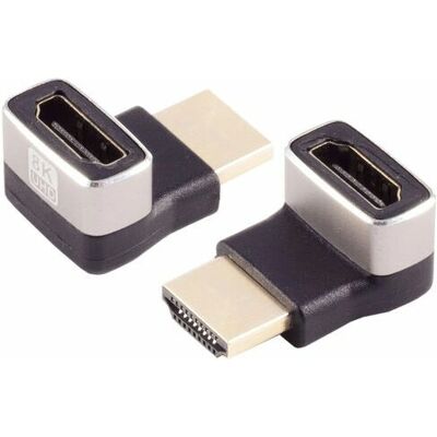 S/CONN HDMI Adapter - 90° Winkel, 8K, Metall S/CONN HDMI Adapter - 90° Winkel, 8K, Metall
