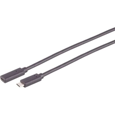 Cable USB S/CONN - 1,5m - Negro - Extensión USB 3.2 Gen 2x2 Cable USB S/CONN - 1,5m - Negro - Extensión USB 3.2 Gen 2x2