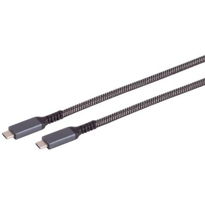 S/CONN USB C Kabel - 2m - USB 3.2 Gen 2 - 100W PD - Schwarz, Weiß S/CONN USB C Kabel - 2m - USB 3.2 Gen 2 - 100W PD - Schwarz, Weiß