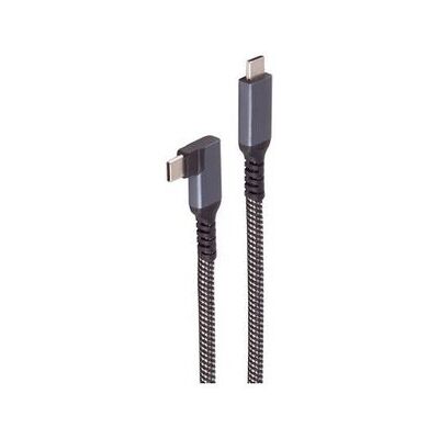Shiverpeaks Basic USB-C Kabel - 1m, Schwarz/Weiß, 90° Shiverpeaks Basic USB-C Kabel - 1m, Schwarz/Weiß, 90°