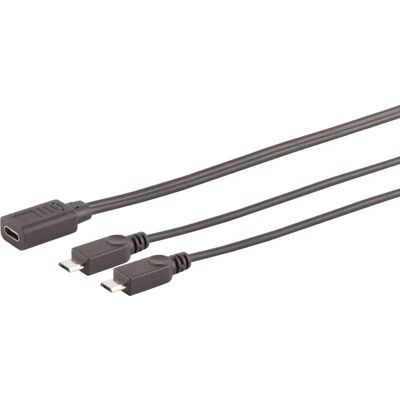 S/CONN - 13-20021 - USB C zu 2x Micro B - 0.3 m - Kabel S/CONN - 13-20021 - USB C zu 2x Micro B - 0.3 m - Kabel
