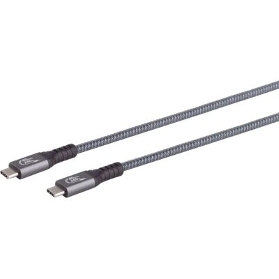 S/CONN USB Kabel - 2m USB4 Gen 3x2 Schwarz S/CONN USB Kabel - 2m USB4 Gen 3x2 Schwarz