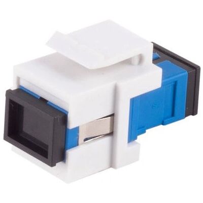 Adaptateur à fibre optique S/CONN - SC/SC Simplex Bleu Adaptateur à fibre optique S/CONN - SC/SC Simplex Bleu