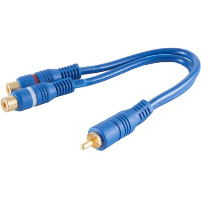 Câble audio Shiverpeaks BS40045 - 0,2m RCA Bleu - Publicité Câble audio Shiverpeaks BS40045 - 0,2m RCA Bleu - Publicité