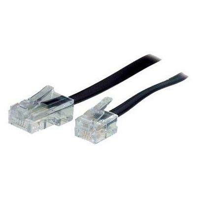 S-Conn 6m RJ11 zu RJ45 Ethernet-Kabel - Schwarz, Transparent S-Conn 6m RJ11 zu RJ45 Ethernet-Kabel - Schwarz, Transparent