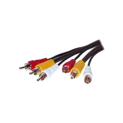 Tecline 65002 - Video Kabel - 2m - 3 RCA - Zwart Tecline 65002 - Video Kabel - 2m - 3 RCA - Zwart