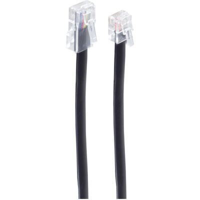 Câble Téléphonique Shiverpeaks BS70256 - 6m Noir - ISDN, RJ11 à RJ45 - Publicité Câble Téléphonique Shiverpeaks BS70256 - 6m Noir - ISDN, RJ11 à RJ45 - Publicité