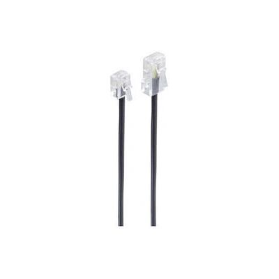 Shiverpeaks BS70265 Telephone Cable - 15m, Black, RJ11-RJ45 Shiverpeaks BS70265 Telephone Cable - 15m, Black, RJ11-RJ45