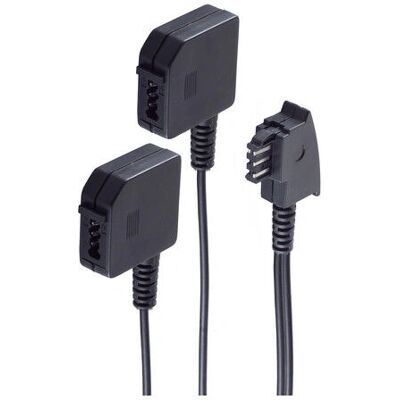 Shiverpeaks BS71000 Telefonkabeladapter - TAE F männlich zu weiblich - 0,2m Schwarz Shiverpeaks BS71000 Telefonkabeladapter - TAE F männlich zu weiblich - 0,2m Schwarz