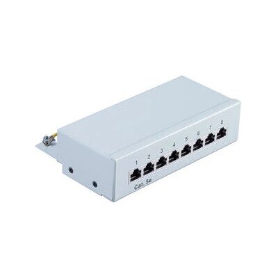 Shiverpeaks BS75058 - Panel de raccordement RJ45 Cat5e - 8 Ports - Gris - Publicité Shiverpeaks BS75058 - Panel de raccordement RJ45 Cat5e - 8 Ports - Gris - Publicité
