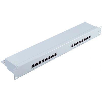Shiverpeaks BS75061 Graues 1U Patchpanel mit 16 Ports Shiverpeaks BS75061 Graues 1U Patchpanel mit 16 Ports
