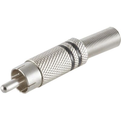 Shiverpeaks -BASIC-S--Cinchstecker Metall 6mm, schwarz, Elektronikkabel + Stecker, Silber - Wire Connector Shiverpeaks -BASIC-S--Cinchstecker Metall 6mm, schwarz, Elektronikkabel + Stecker, Silber - Wire Connector
