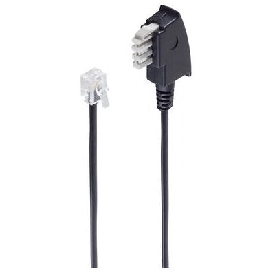 Shiverpeaks Telefonkabel - 6m Schwarz - TAE N zu RJ11 Shiverpeaks Telefonkabel - 6m Schwarz - TAE N zu RJ11