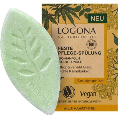 LOGONA - Solid conditioner hampolja fläder - 60 g LOGONA - Solid conditioner hampolja fläder - 60 g