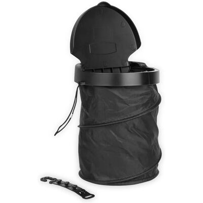 Eufab Faltbarer Mülleimer - 4L - Kompakt, schwarz, Modell 17526 Eufab Faltbarer Mülleimer - 4L - Kompakt, schwarz, Modell 17526