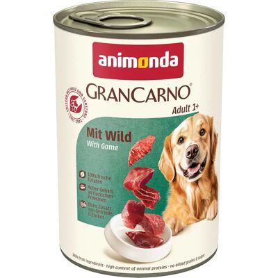Animonda GranCarno avec Gibier - Nourriture pour Chiens - 6 x 400g Animonda GranCarno avec Gibier - Nourriture pour Chiens - 6 x 400g
