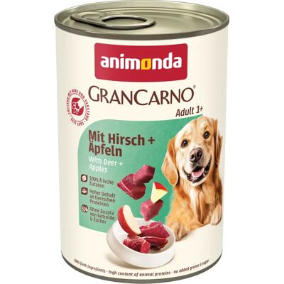 Animonda GranCarno cerf et pommes pour chiens - Nourriture pour chiens Animonda GranCarno cerf et pommes pour chiens - Nourriture pour chiens