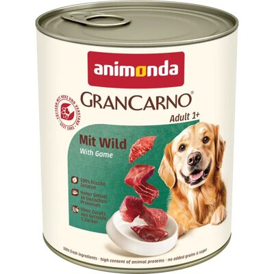 Animonda GranCarno avec Gibier - Nourriture pour chiens - 6 x 800g Animonda GranCarno avec Gibier - Nourriture pour chiens - 6 x 800g