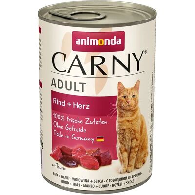 Animonda Carny Felnőtt Marha és Szív Nedves Macskaeledel - 400 g Animonda Carny Felnőtt Marha és Szív Nedves Macskaeledel - 400 g