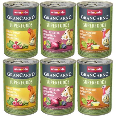 Animonda GranCarno Superfoods Adult Mixed Pack - Wet Dog Food Animonda GranCarno Superfoods Adult Mixed Pack - Wet Dog Food