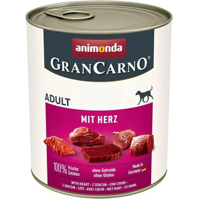 Animonda Grancarno Dospelý Con corazones - Comida húmeda para perros - 800G Animonda Grancarno Dospelý Con corazones - Comida húmeda para perros - 800G
