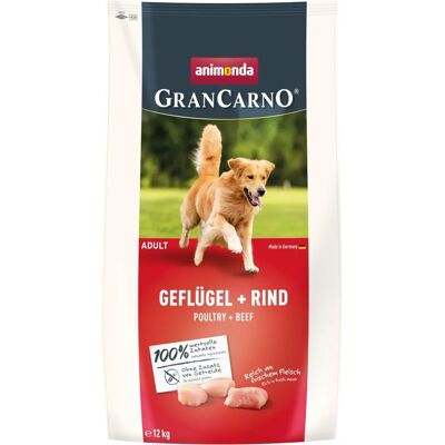 Nourriture pour chiens Animonda GranCarno - Poulet Bœuf - 12kg Nourriture pour chiens Animonda GranCarno - Poulet Bœuf - 12kg